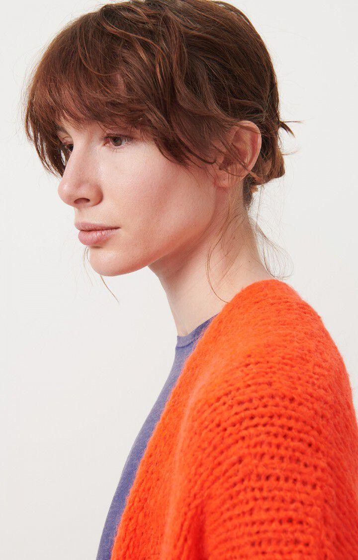 American Vintage Gilet Femme Noboo - CORAIL FLUO 42 Manches Longues Rouge - H22