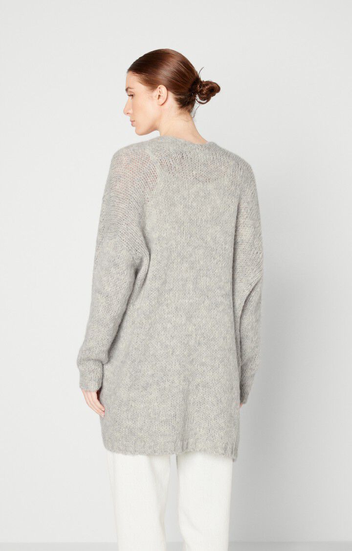 American Vintage Gilet Femme Noboo - GRIS CHINE 42 Manches Longues Gris - E24