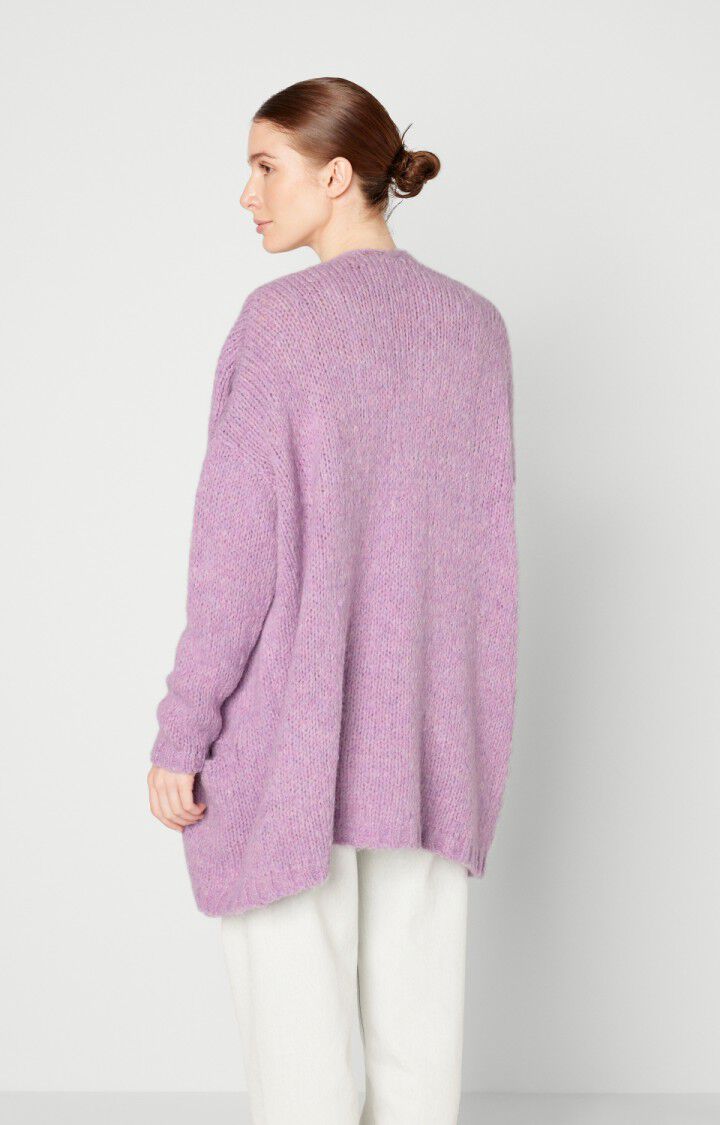 American Vintage Gilet Femme Noboo - LILAS CHINE 42 Manches Longues Violet - H22