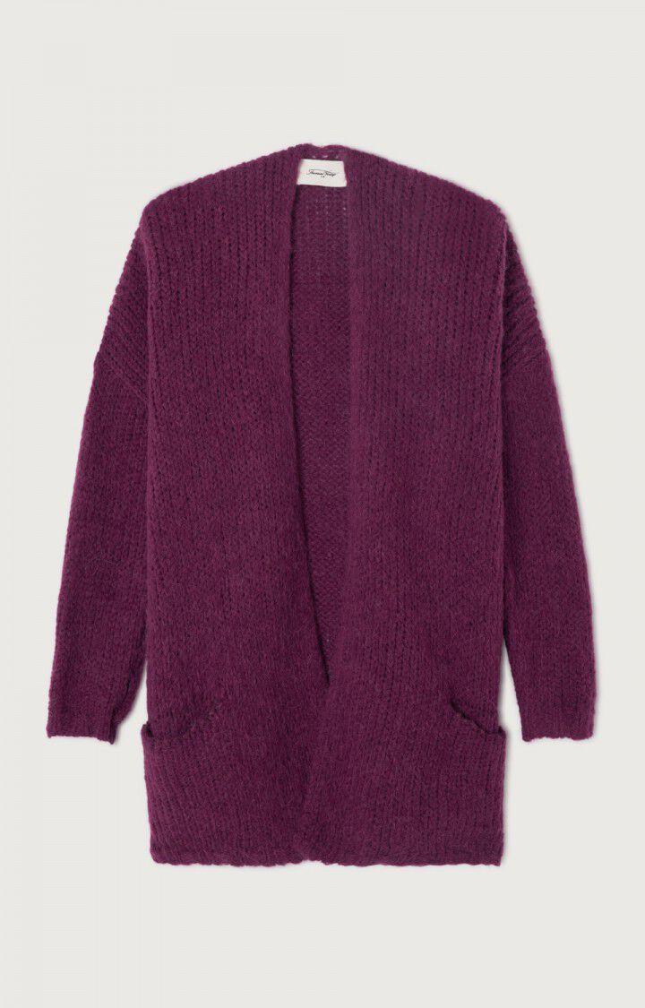 american vintage Gilet femme Noboo - PRUNE 42 Manches longues Violet - H23