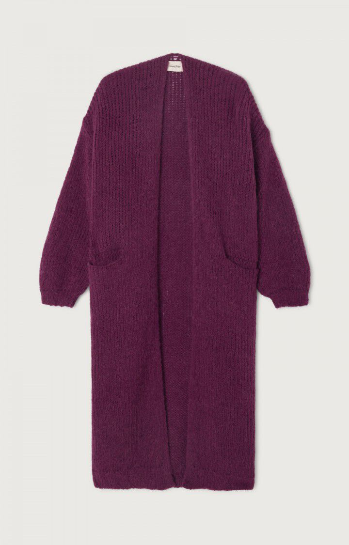 american vintage Gilet femme Noboo - PRUNE 55 Manches longues Violet - H23