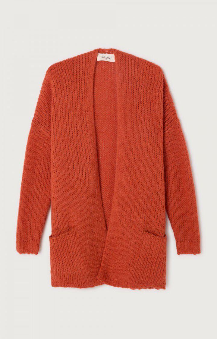 american vintage Gilet femme Noboo - TUILE 42 Manches longues Rouge - H23