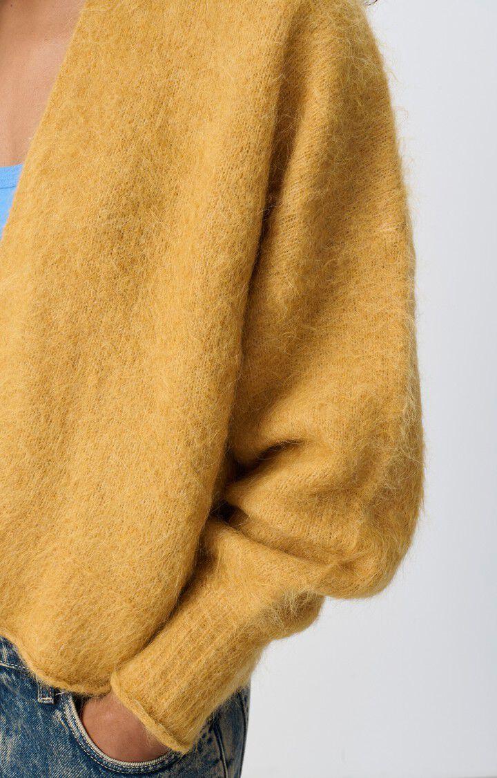 American Vintage Gilet Femme Nuny - MIEL CHINE 42 Manches Longues Marron - H24