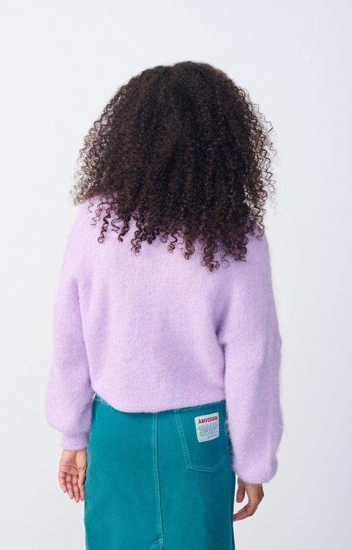 American Vintage Gilet Femme Nuny - ORCHIDEE CHINE 42 Manches Longues Rose - H24