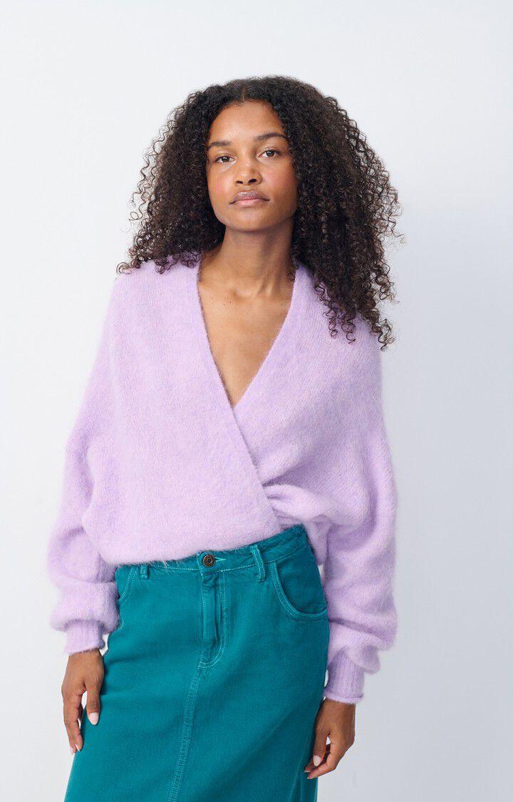 american vintage Gilet femme Nuny - ORCHIDEE CHINE 42 Manches longues Rose - H24