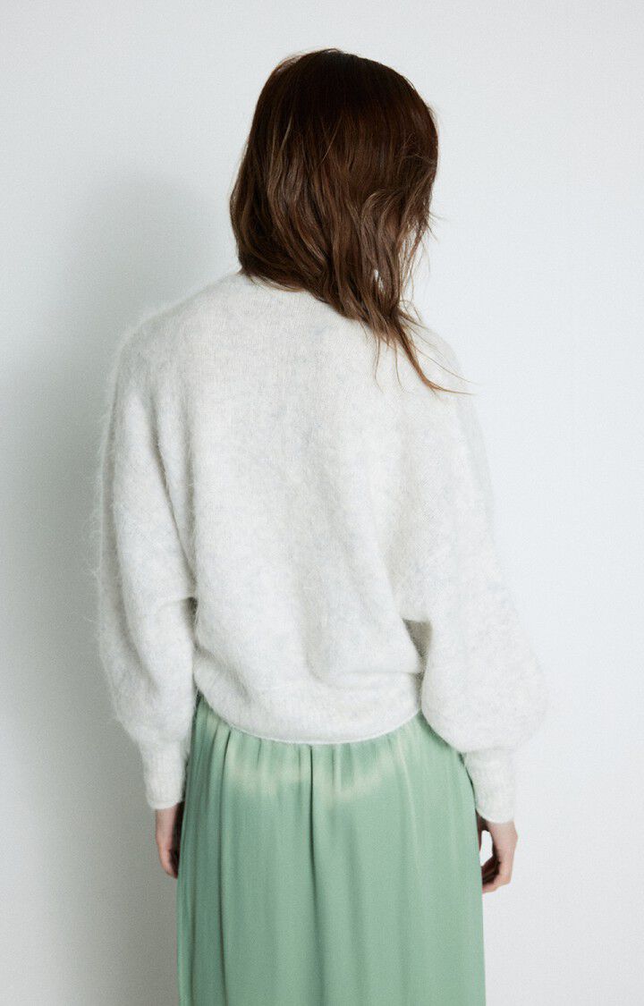 American Vintage Gilet Femme Nuny - POLAIRE CHINE 42 Manches Longues Gris - E25