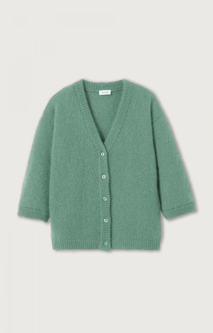 american vintage Gilet femme Pinobery - ALOE VERA 39 Manches longues Vert - H22