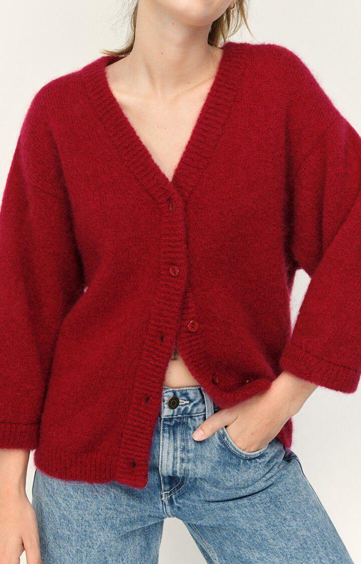 american vintage Gilet femme Pinobery - CABARET 39 Manches longues Rouge - H22