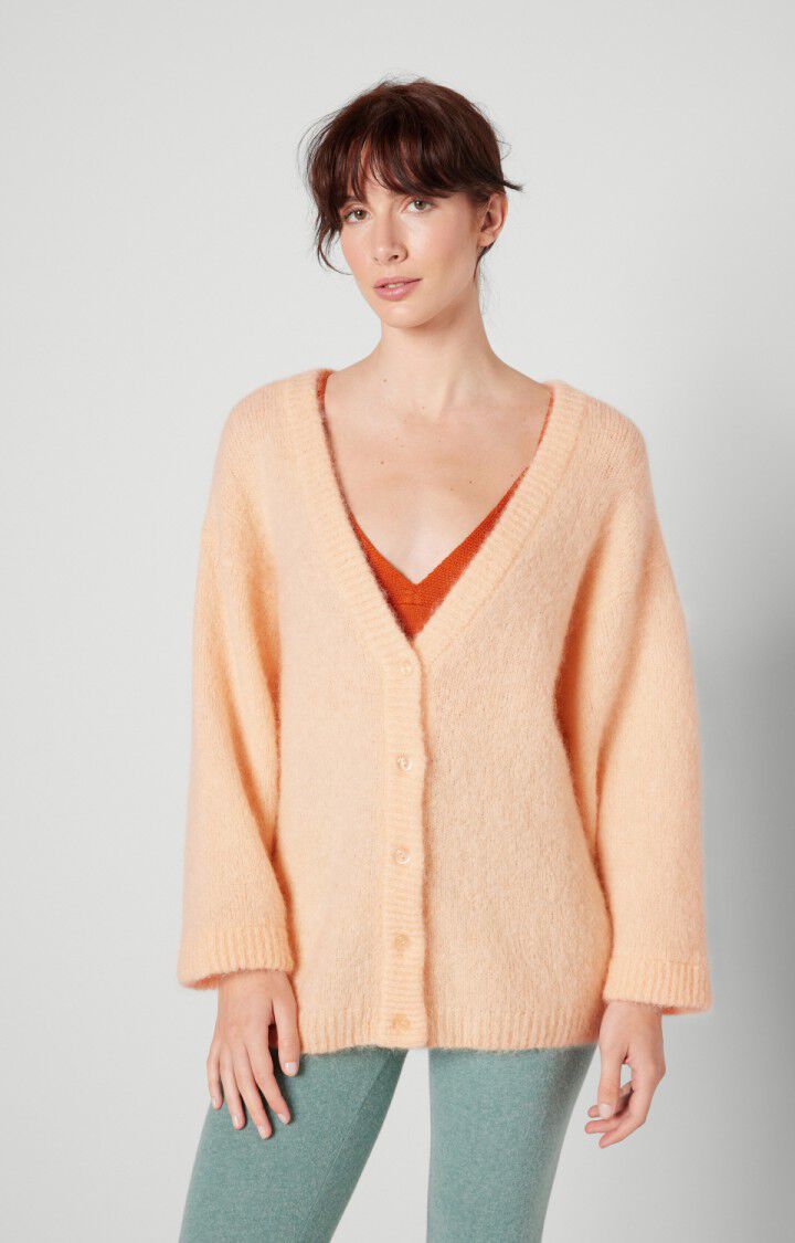 american vintage Gilet femme Pinobery - PECHE 39 Manches longues Orange - H22