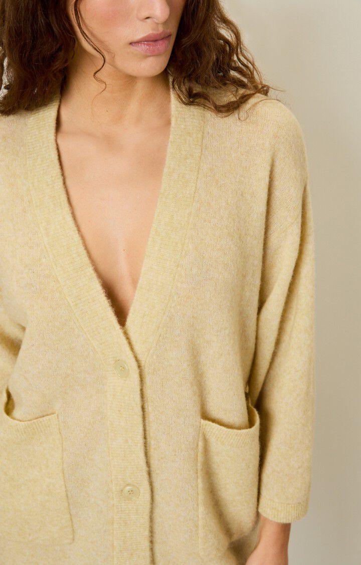 American Vintage Gilet Femme Razpark - ORGEAT CHINE 40 Manches Longues Beige - H22