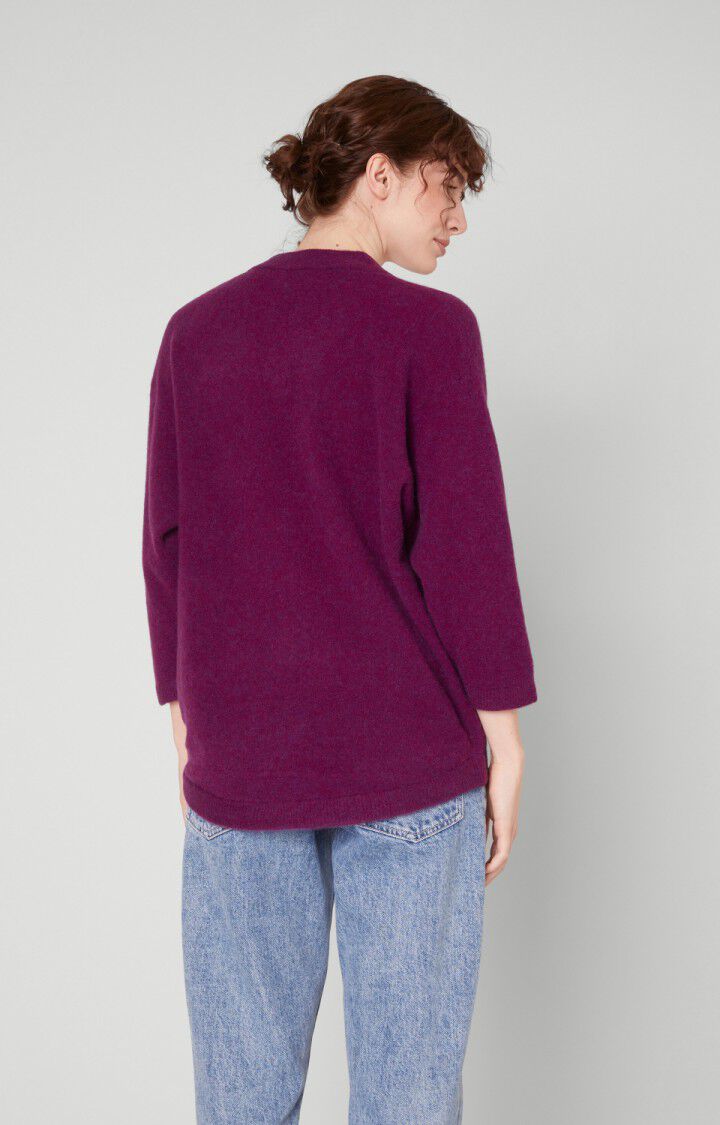 American Vintage Gilet Femme Razpark - RAISIN CHINE 40 Manches Longues Violet - H22