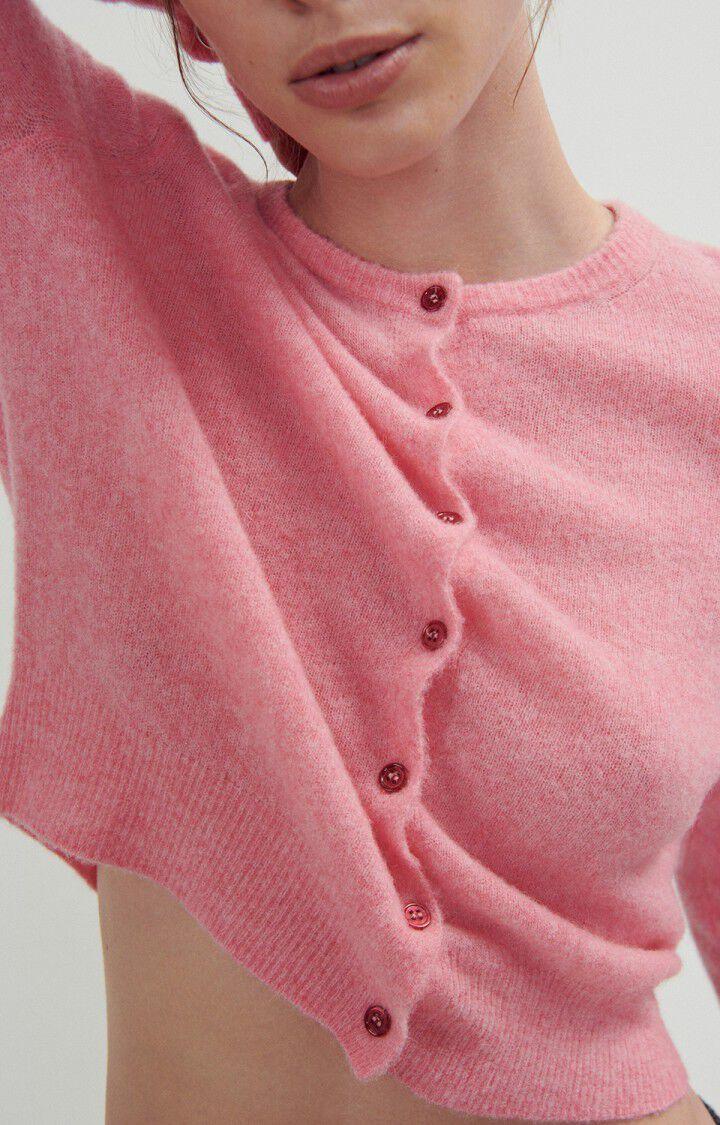 American Vintage Gilet Femme Razpark - ROSE BONBON CHINE 60 Manches Longues Rose - H23