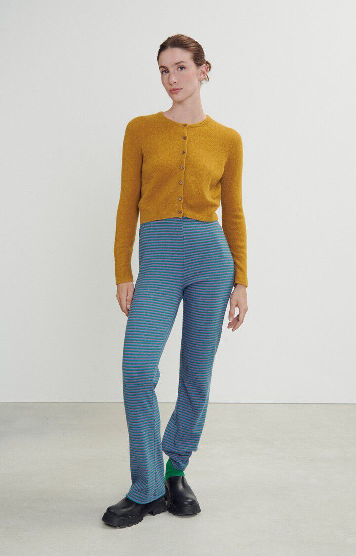 American Vintage Gilet Femme Razpark - SAFRAN CHINE 60 Manches Longues Marron - H23