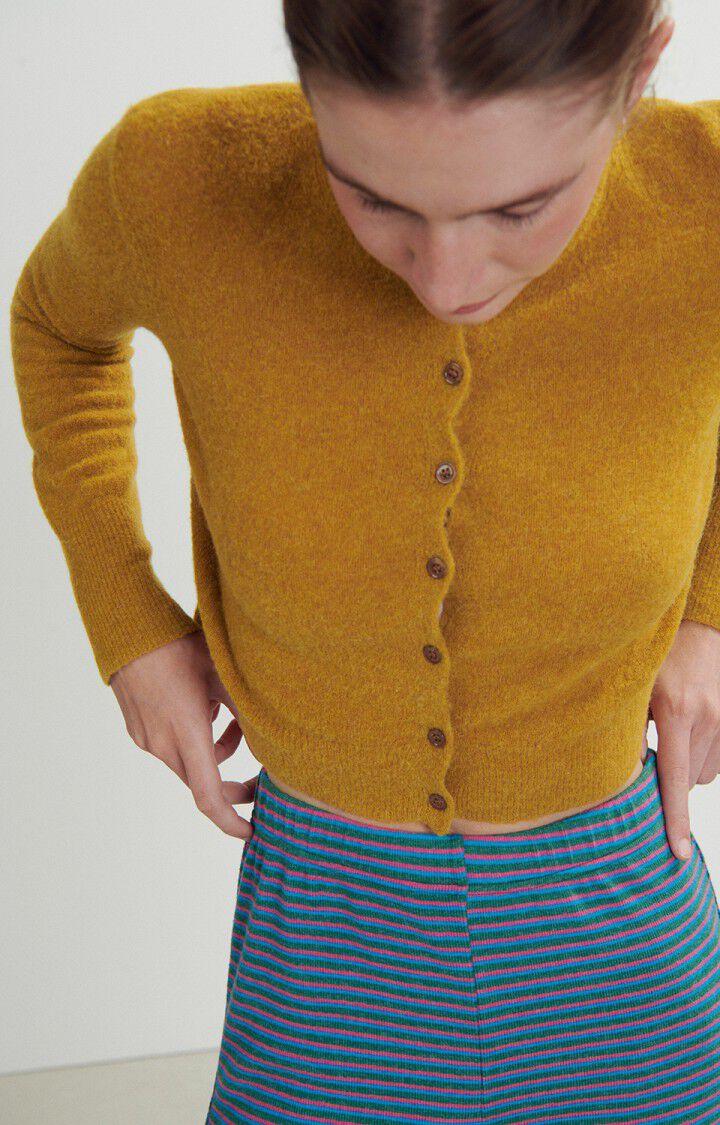 american vintage Gilet femme Razpark - SAFRAN CHINE 60 Manches longues Marron - H23