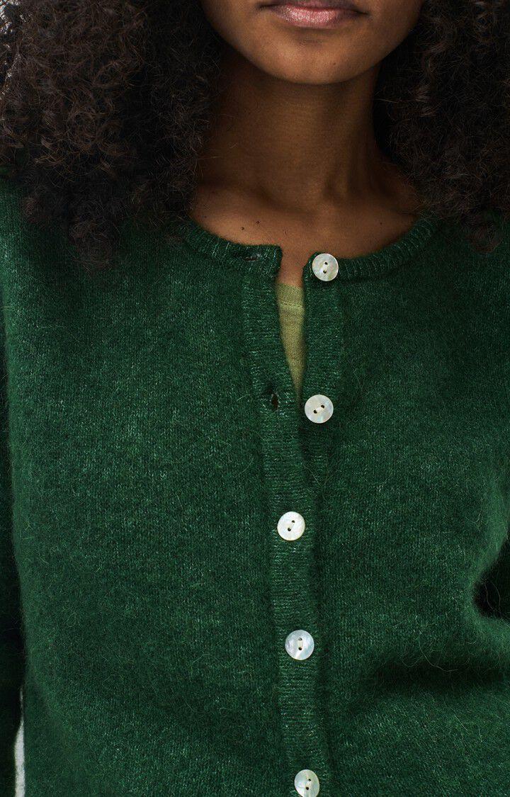 American Vintage Gilet Femme Vitow - BASILIC CHINE 50 Manches Longues Vert - E25