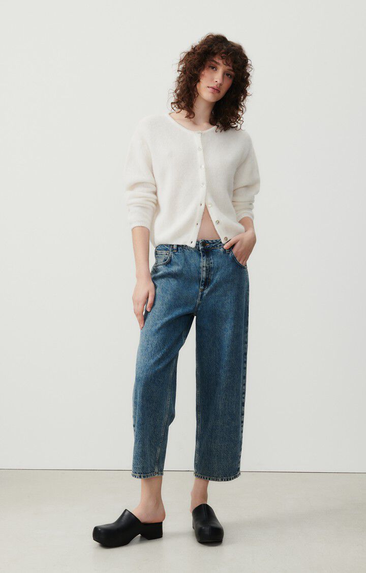 American Vintage Gilet Femme Vitow - BLANC 50 Manches Longues Blanc - E25