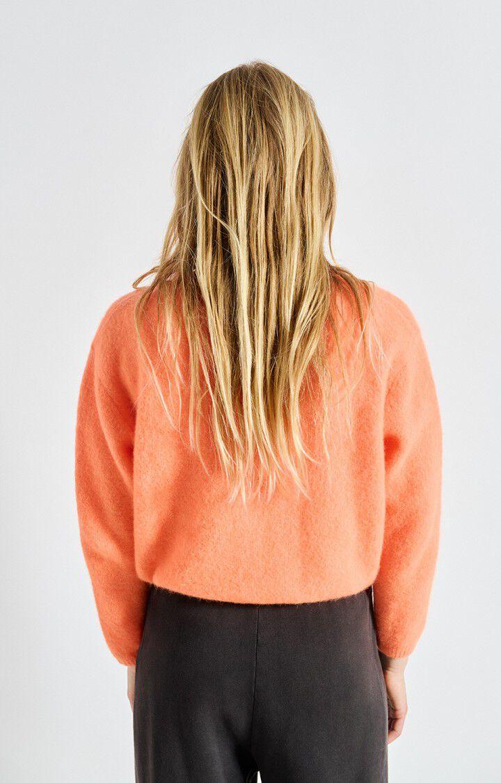 American Vintage Gilet Femme Vitow - CAROTTE FLUO CHINE 50 Manches Longues Orange - E25