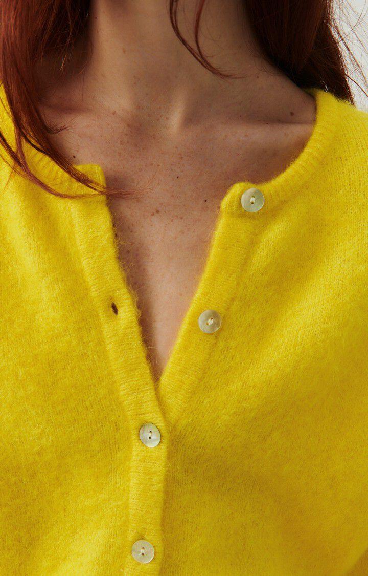 American Vintage Gilet Femme Vitow - ETINCELLE 50 Manches Longues Jaune - E24