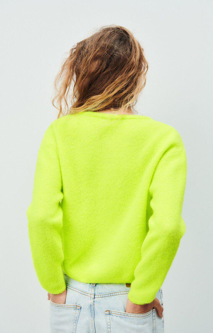 American Vintage Gilet Femme Vitow - JAUNE FLUO CHINE 50 Manches Longues Jaune - H24