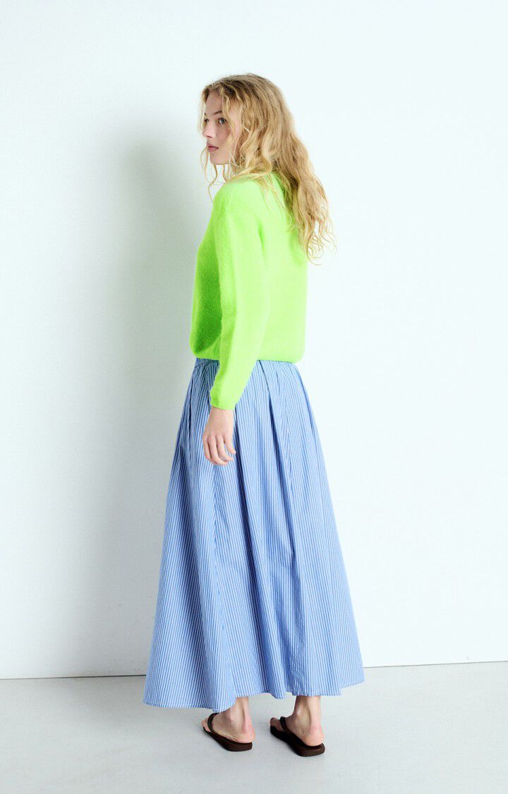 American Vintage Gilet Femme Vitow - POMME FLUO 50 Manches Longues Vert - E25