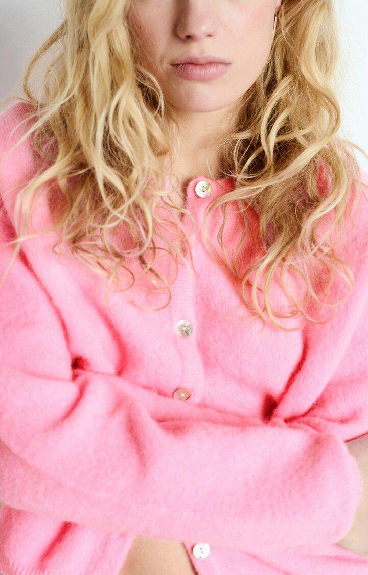 American Vintage Gilet Femme Vitow - ROSE CHINE 50 Manches Longues Rose - E25