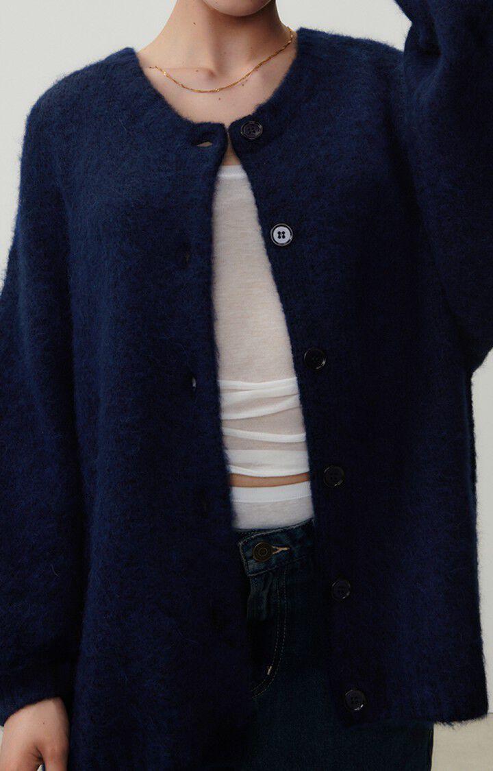 american vintage Gilet femme Yanbay - ASTRE CHINE 50 Manches longues Bleu - E23