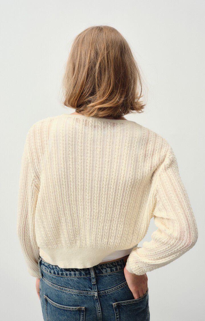 American Vintage Gilet Femme Yogo - ECRU 56 Manches Longues Beige - E24