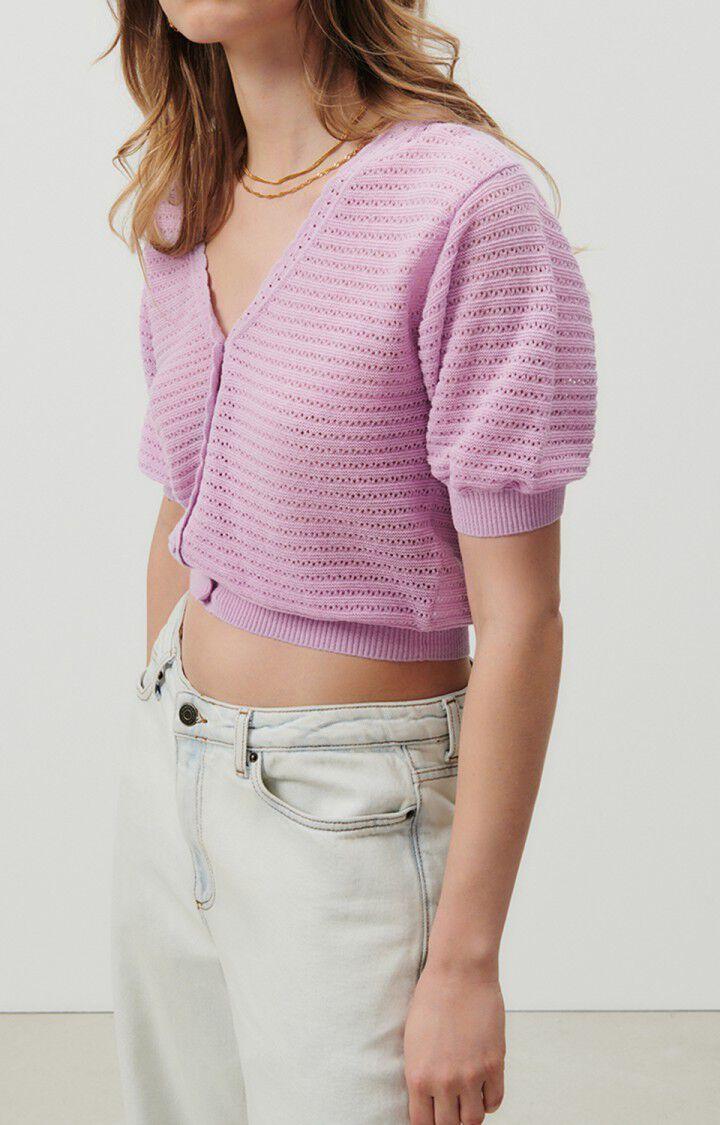 american vintage Gilet femme Yogo - PARME 28 Manches 7/8 Violet - E23