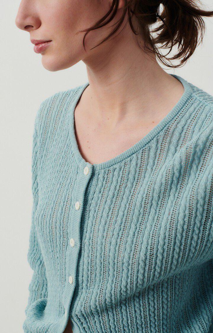 American Vintage Gilet Femme Yogo - SOURCE 56 Manches Longues Bleu - E24