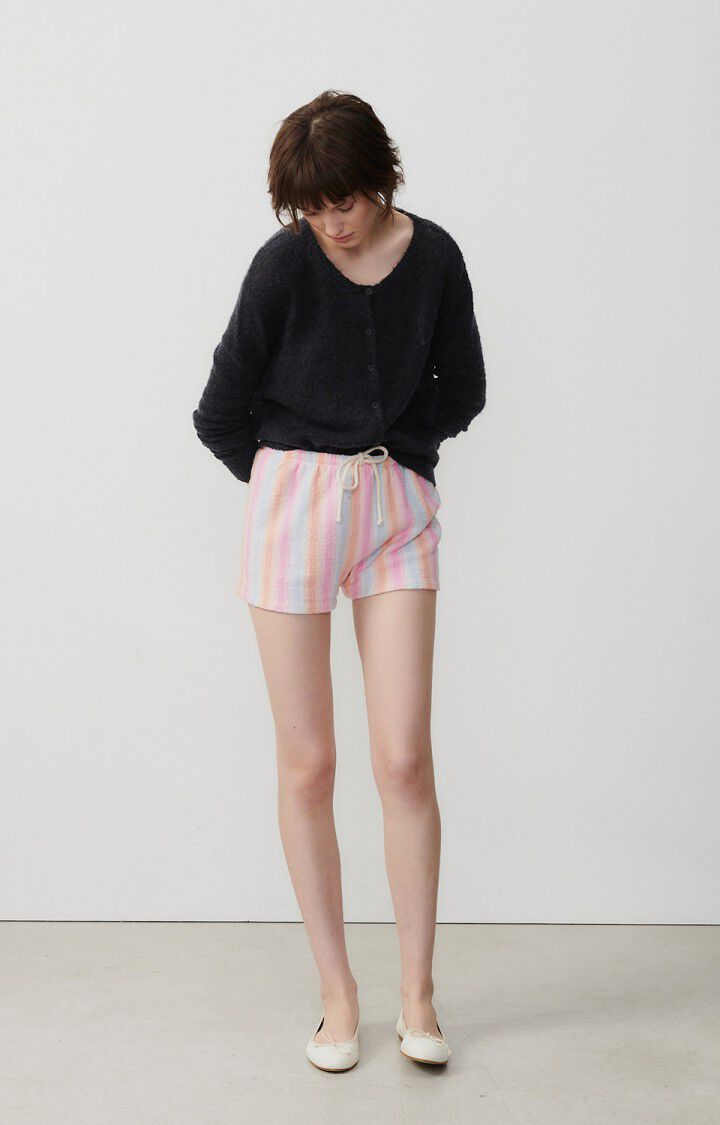 American Vintage Gilet Femme Zakday - ANTHRACITE CHINE 56 Manches Longues Gris - E24