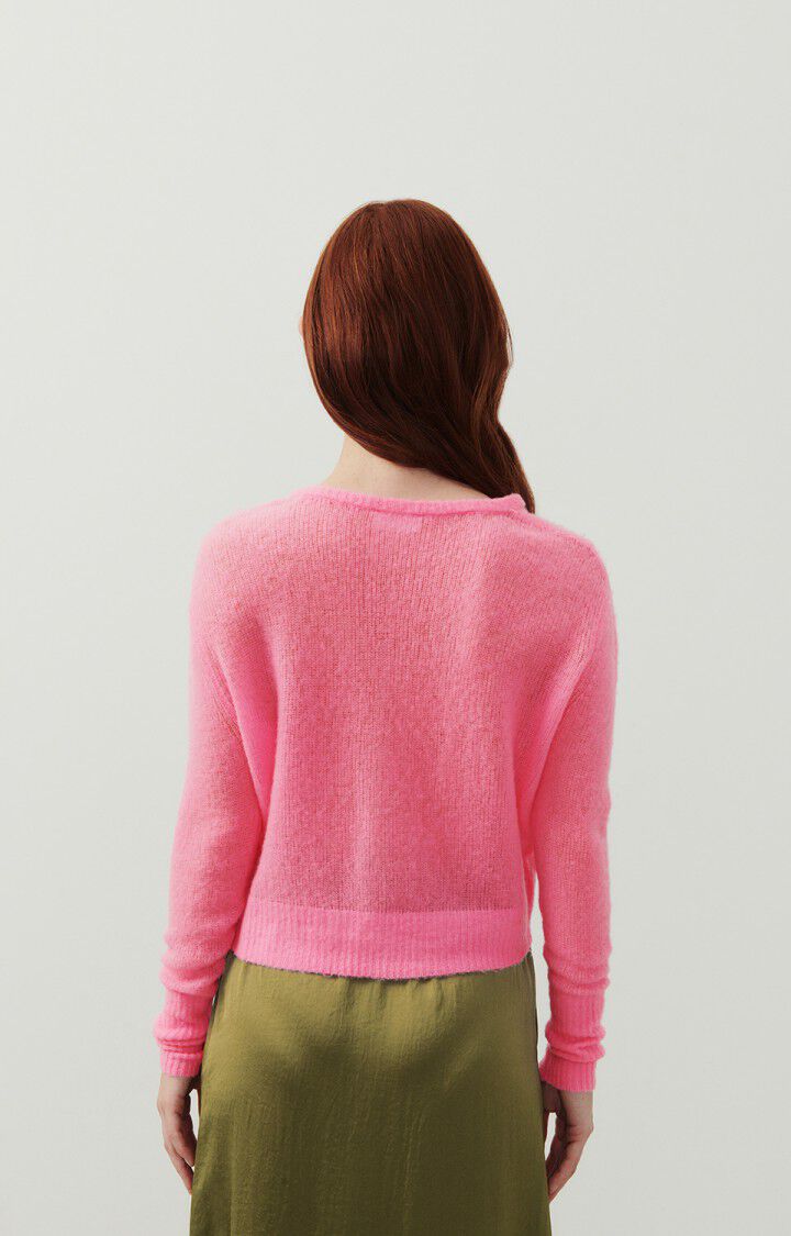 American Vintage Gilet Femme Zakday - PINKY 56 Manches Longues Rose - E24