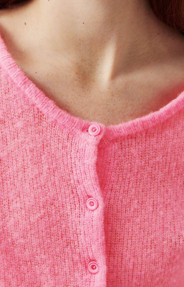 American Vintage Gilet Femme Zakday - PINKY 56 Manches Longues Rose - E24