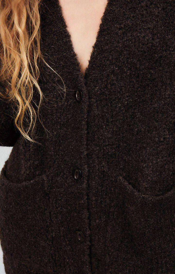 American Vintage Gilet Femme Zolly - ANTHRACITE CHINE 49 Manches Longues Gris - H24