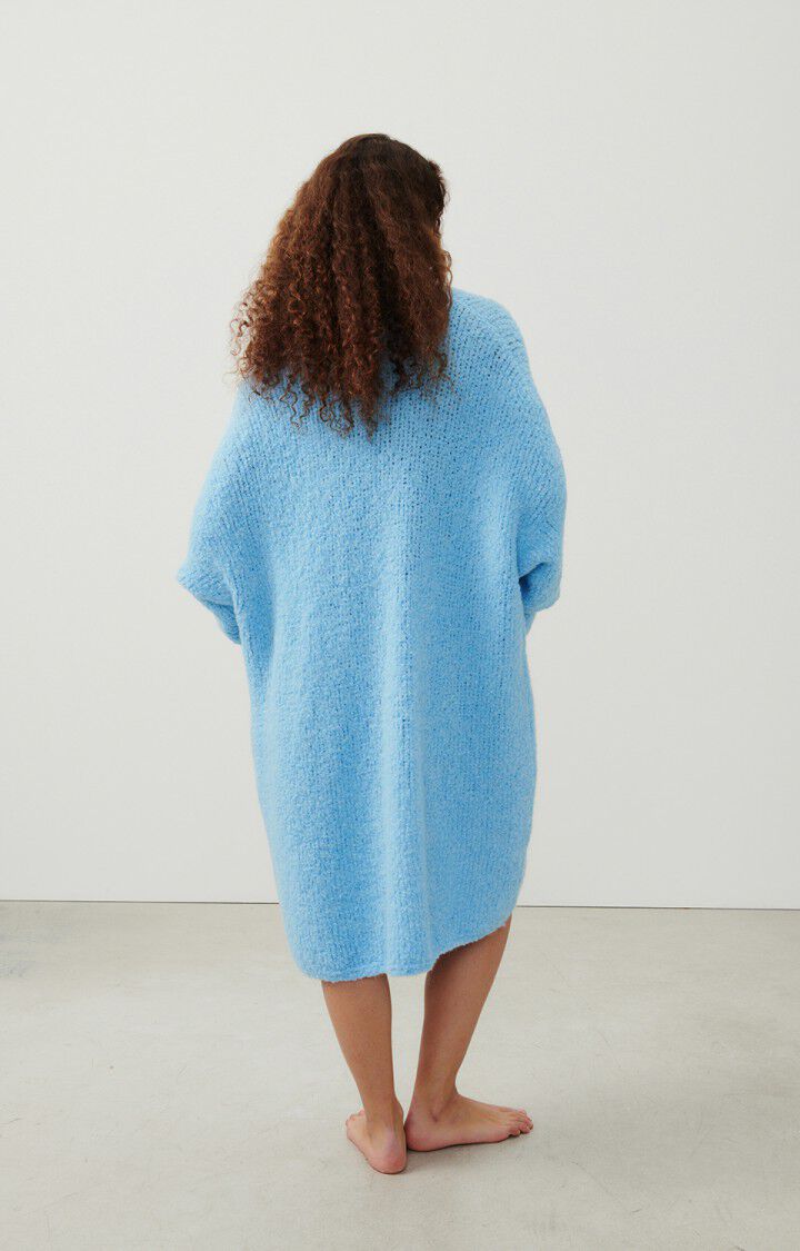 American Vintage Gilet Femme Zolly - CASCADE CHINE 35 Manches Longues Bleu - E24