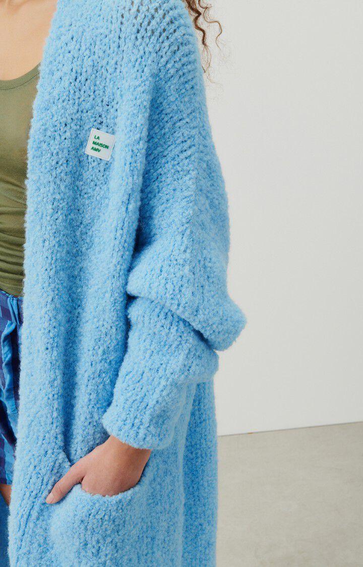 American Vintage Gilet Femme Zolly - CASCADE CHINE 35 Manches Longues Bleu - E24