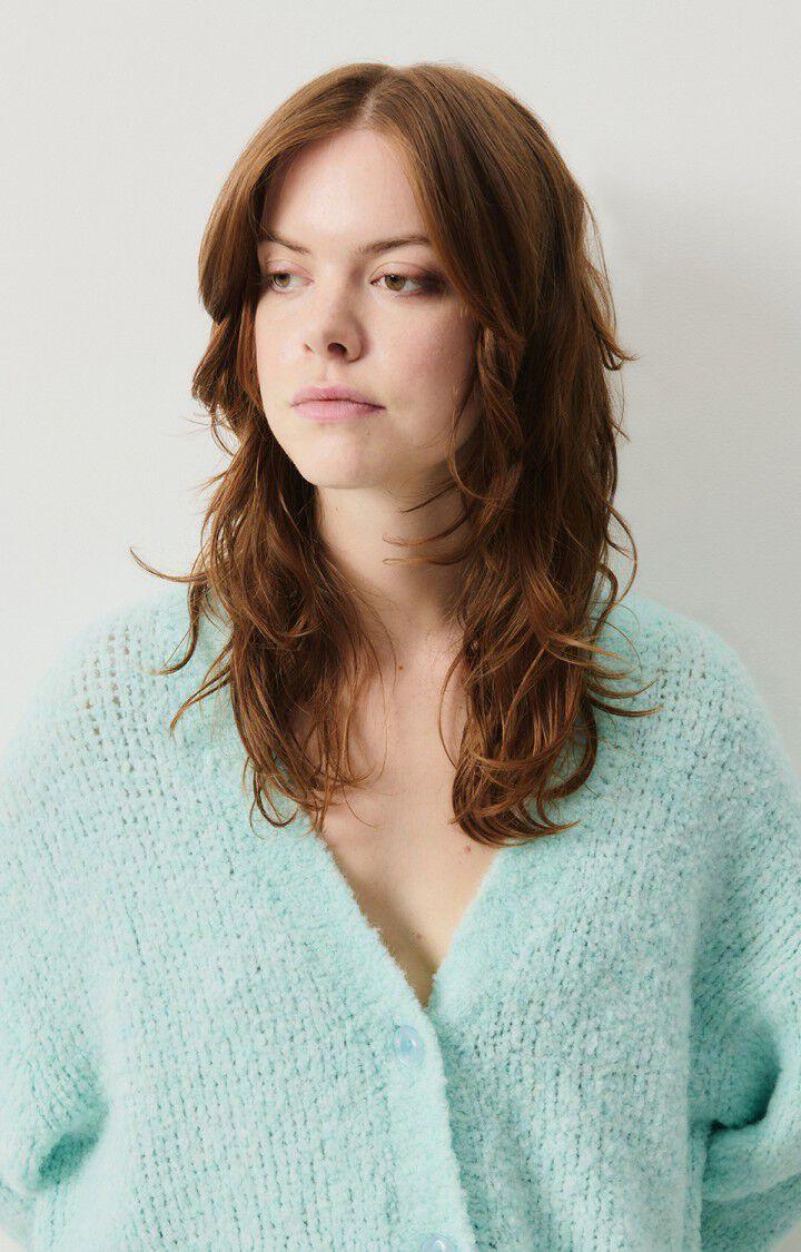 American Vintage Gilet Femme Zolly - GLACIAL 49 Manches Longues Bleu - H24