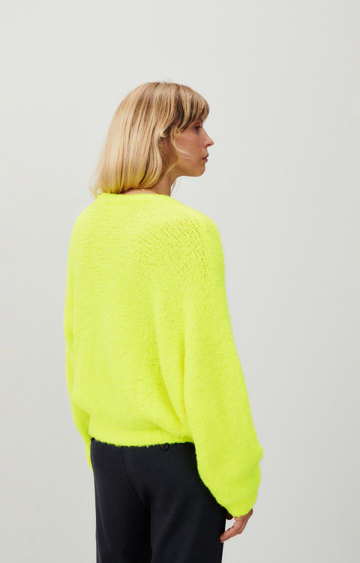 American Vintage Gilet Femme Zolly - JAUNE FLUO 66 Manches Longues Jaune - E24