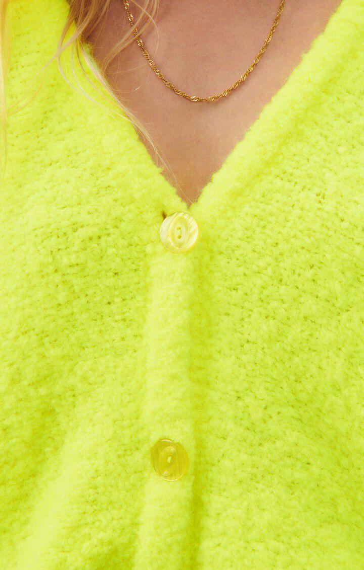 American Vintage Gilet Femme Zolly - JAUNE FLUO 66 Manches Longues Jaune - E24