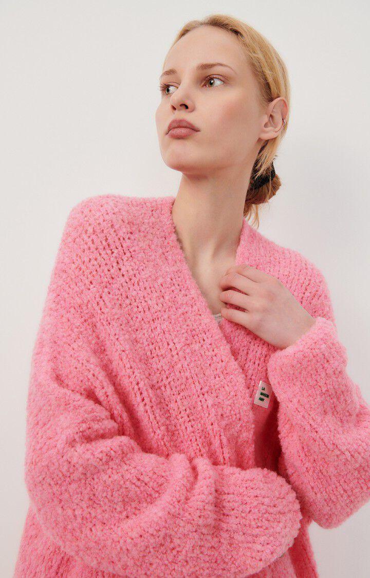 American Vintage Gilet Femme Zolly - PINKY 35 Manches Longues Rose - E24