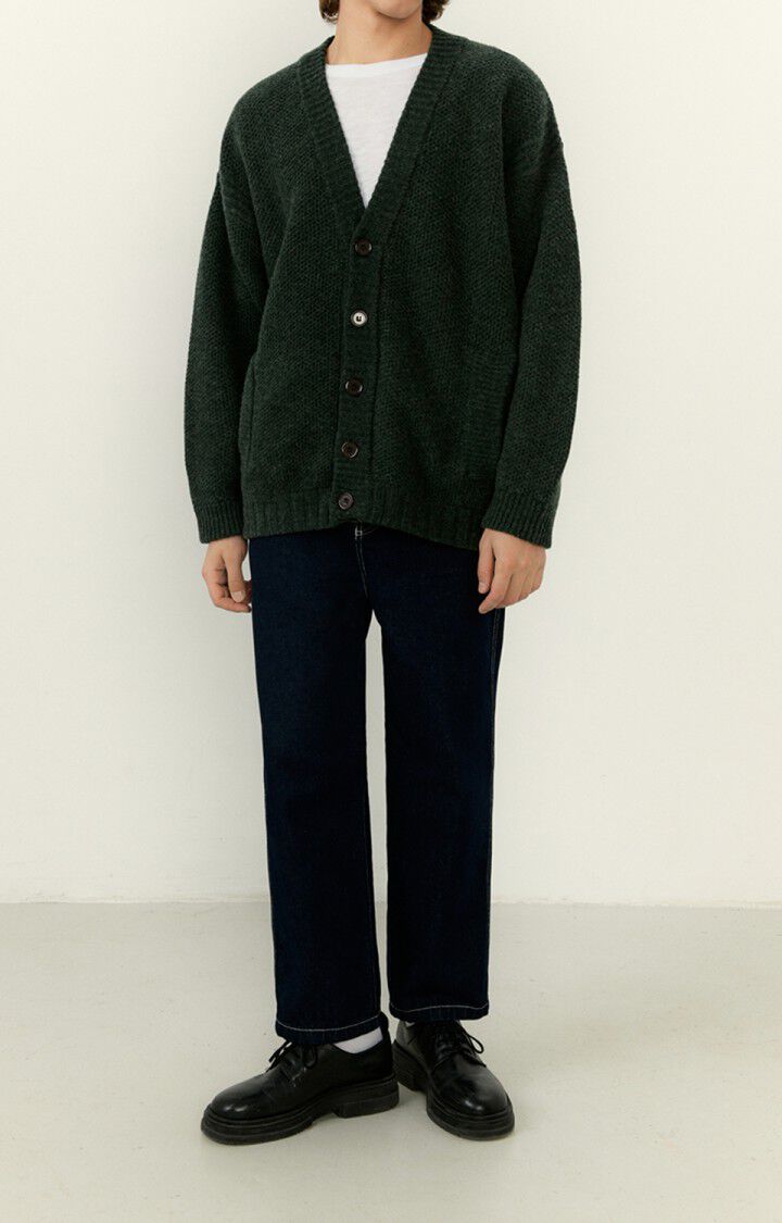 American Vintage Gilet Homme Agatown - ARBRE CHINE Manches Longues Vert - H22