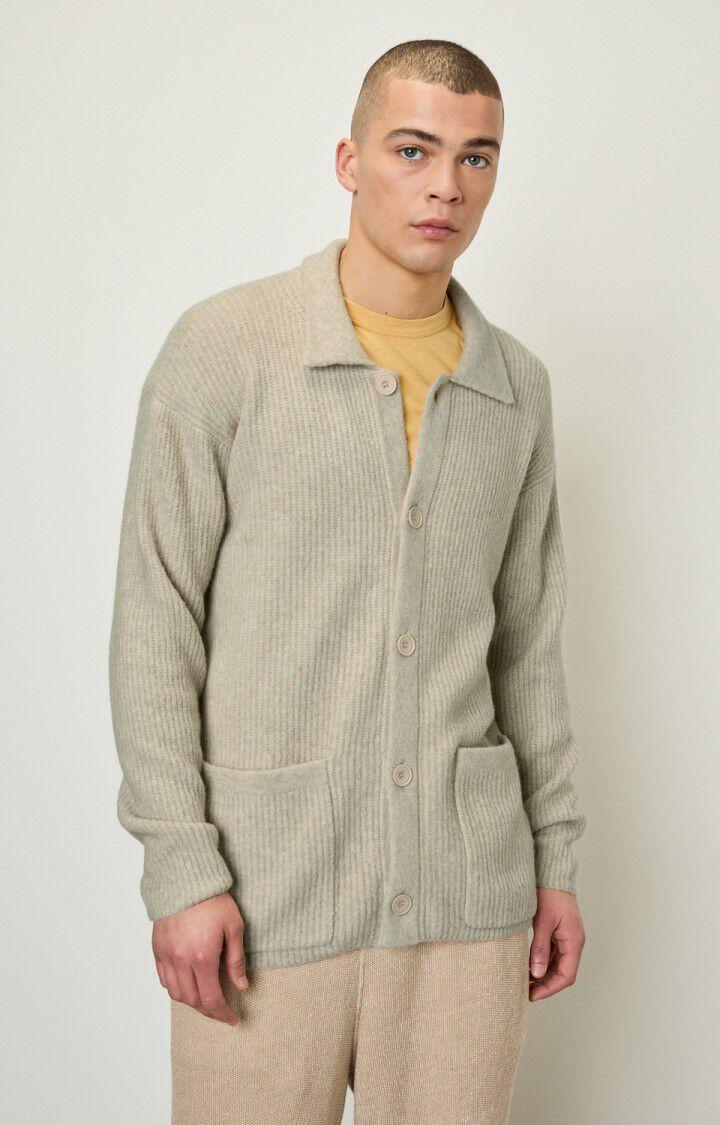 american vintage Gilet homme Domy - SABLE CHINE Manches longues Beige - E22