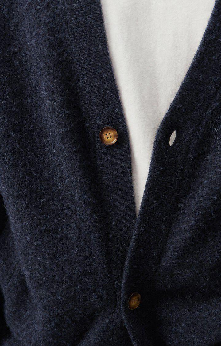 American Vintage Gilet Homme Ducksbay - NAVY CHINE NOIR 52 Manches Longues Noir - E24