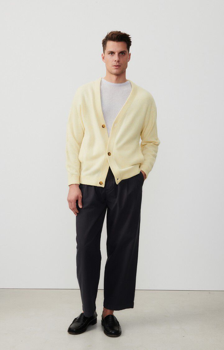 American Vintage Gilet Homme Ducksbay - VANILLE CHINE 52 Manches Longues Beige - E24