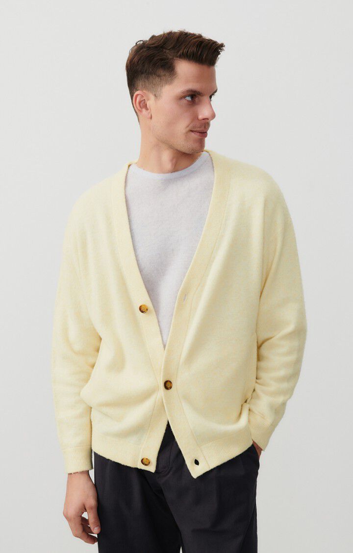 american vintage Gilet homme Ducksbay - VANILLE CHINE 52 Manches longues Beige - E24