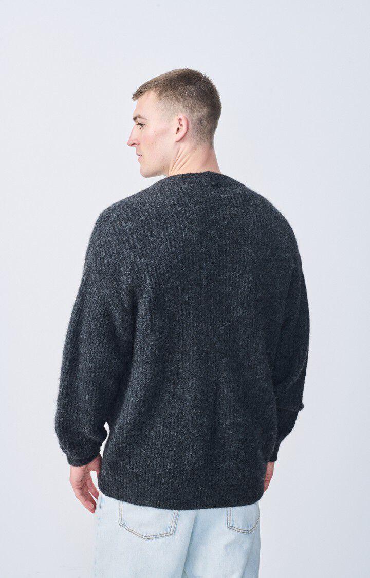 American Vintage Gilet Homme East - ANTHRACITE CHINE 56 Manches Longues Gris - H24