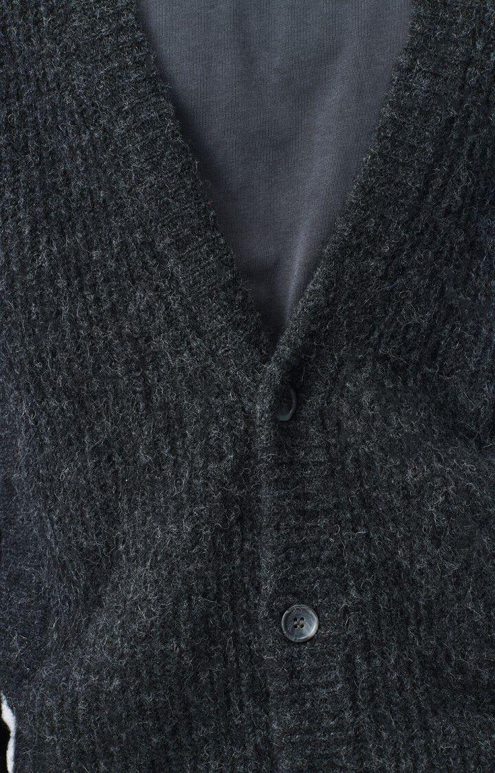 American Vintage Gilet Homme East - ANTHRACITE CHINE 56 Manches Longues Gris - H24