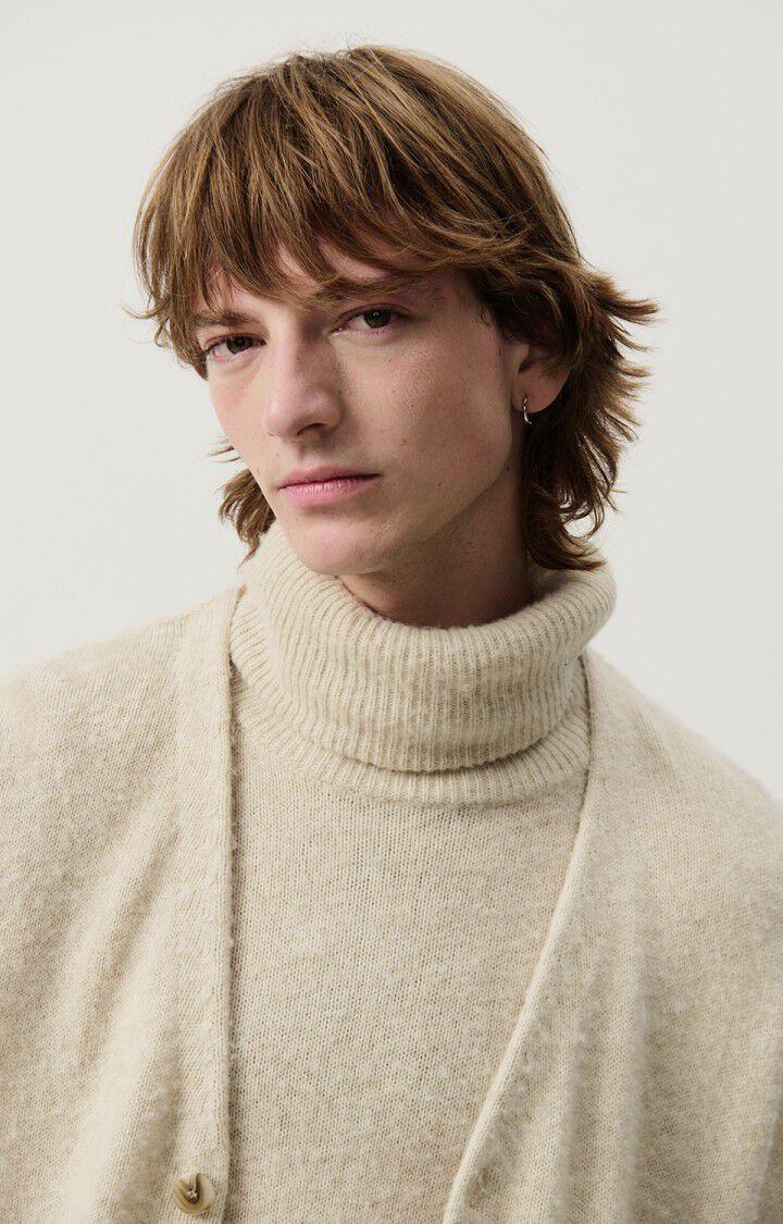 American Vintage Gilet Homme Falyday - BISCUIT CHINE 62 Manches Longues Beige - H24