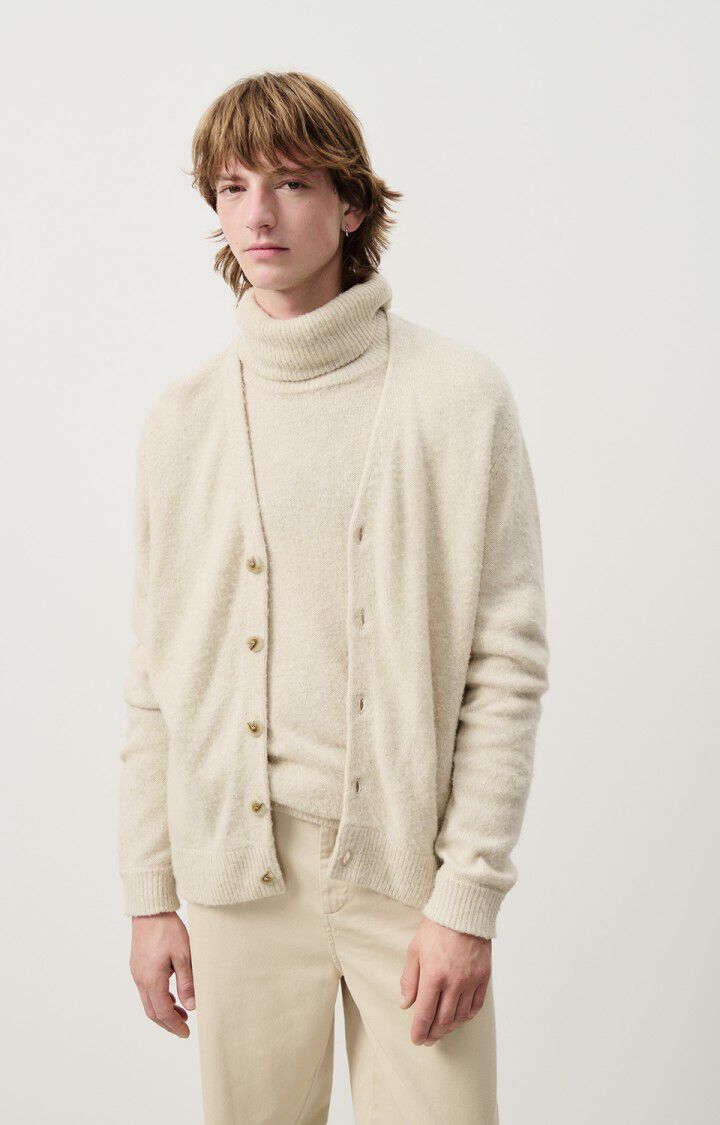 american vintage Gilet homme Falyday - BISCUIT CHINE 62 Manches longues Beige - H24