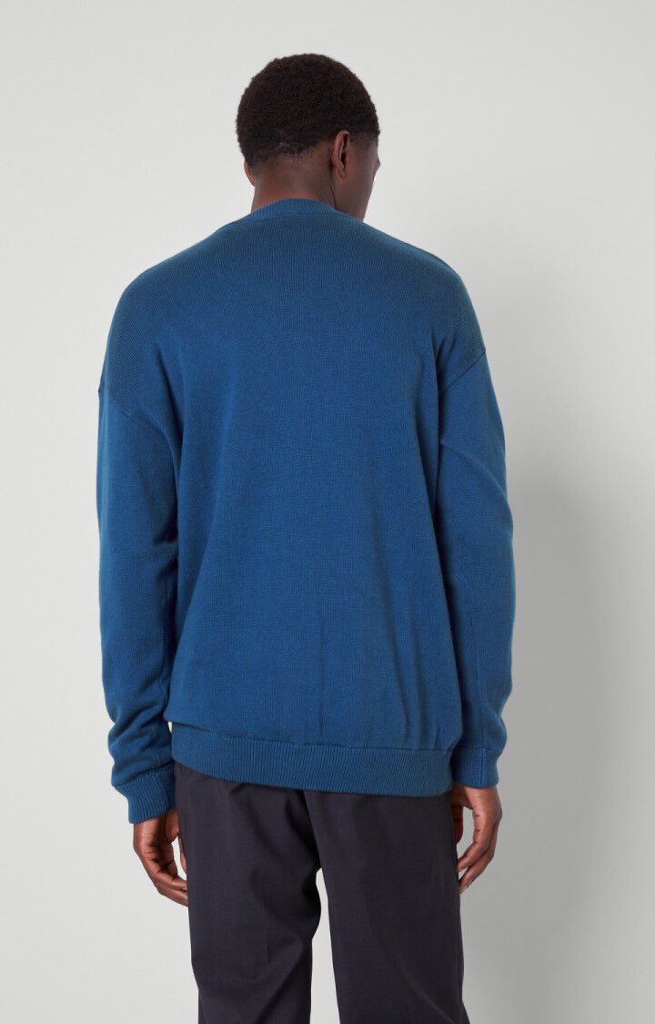 American Vintage Gilet Homme Kezistreet - INDIGO Manches Longues Bleu - E21