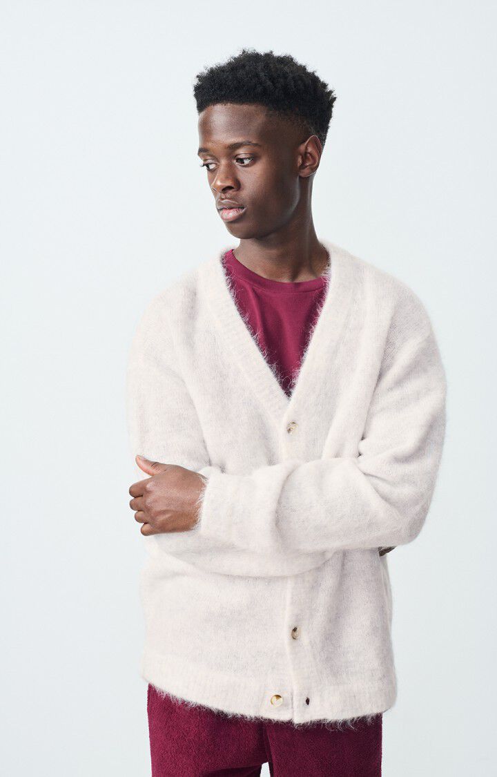 american vintage Gilet homme Nuny - POLAIRE CHINE 58 Manches longues Gris - E25